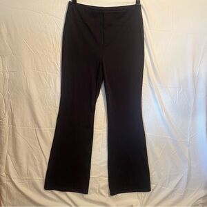 Halara Pull On High Waisted Flare Pants Womens Size L Black Stretch Career